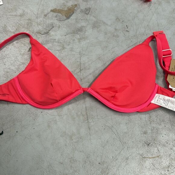 Bright Pink Bikini Top CALZEDONIA Underwire No Padding Adjustable Straps - NWT - Picture 4 of 4